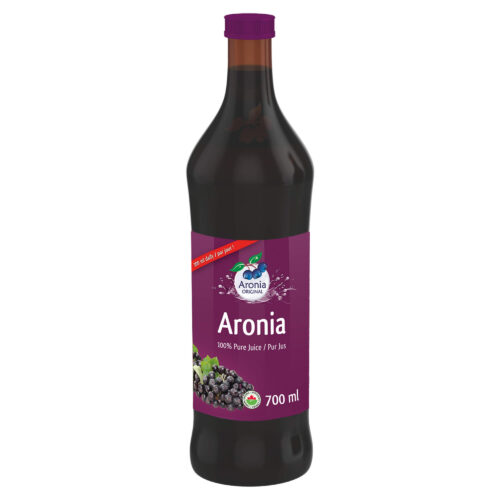 organic aronia berry juice 700 ml glass bottle