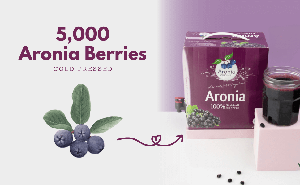 5,000 Aronia berries in one 3 liter juice box