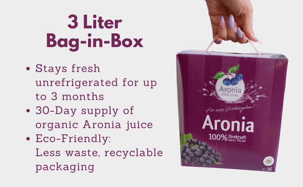 benefits of aronia juice box packaging