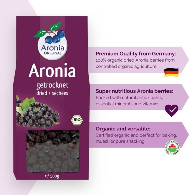 description of dried aronia berries