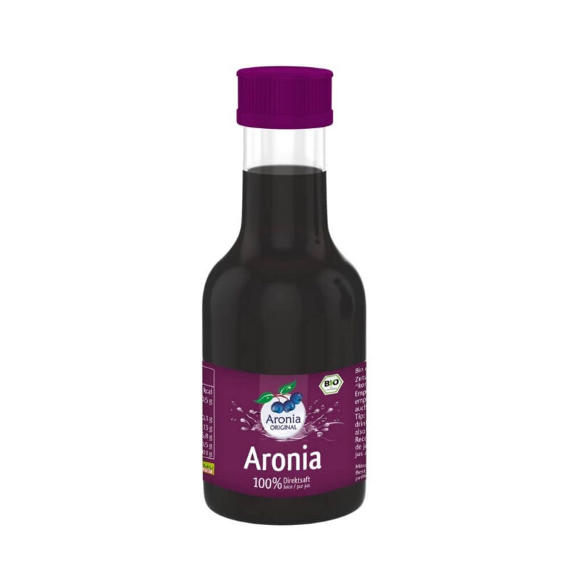 aronia original organic aronia berry juice 100 ml bottle