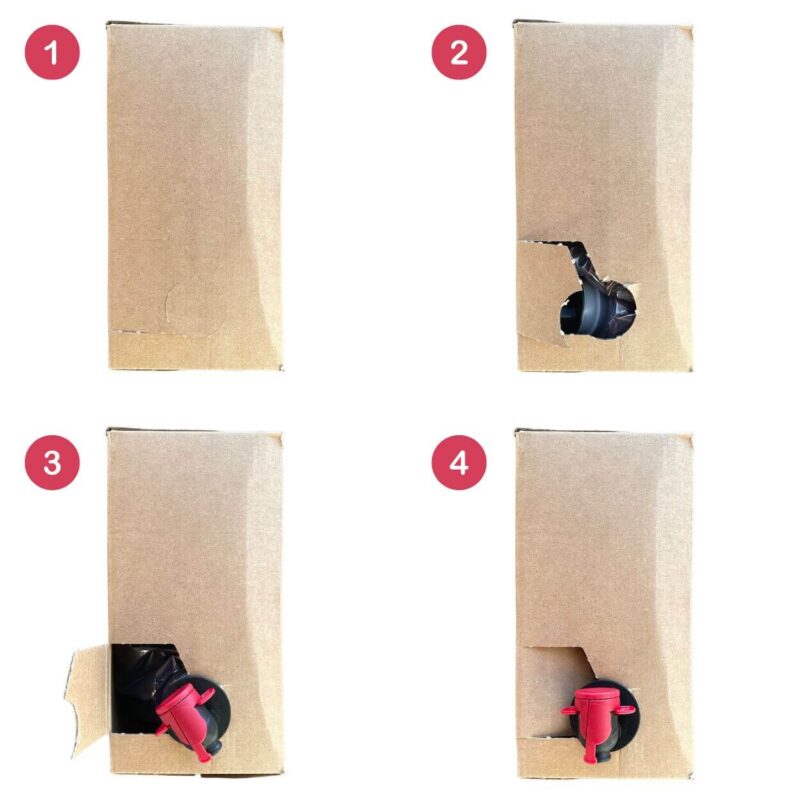 how to open a bag-in-box packaging